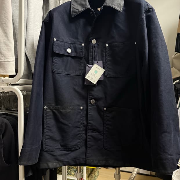 프라다 네이비 몰스킨 초어자켓 S(105-110)