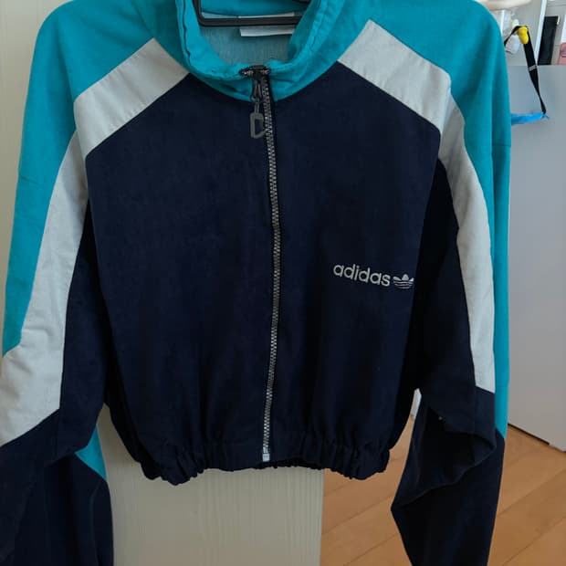 빈티지 아디다스 트랙탑 크롭 져지