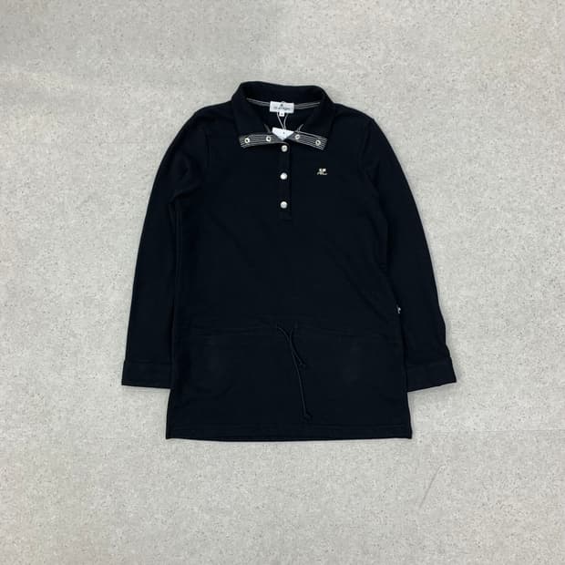 Courreges 블랙 카라 니트