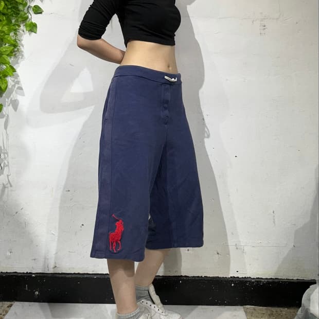 폴로 레드 빅 포니 네이비 버뮤다 팬츠 반바지 XL