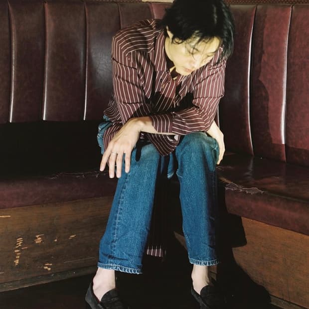 생로랑 25ss 레드 스트라이프 셔츠 40 