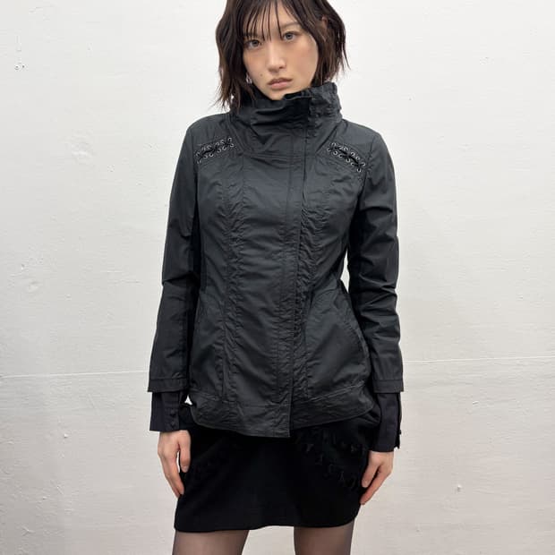 리츠코 시라하마 레이스업 자켓