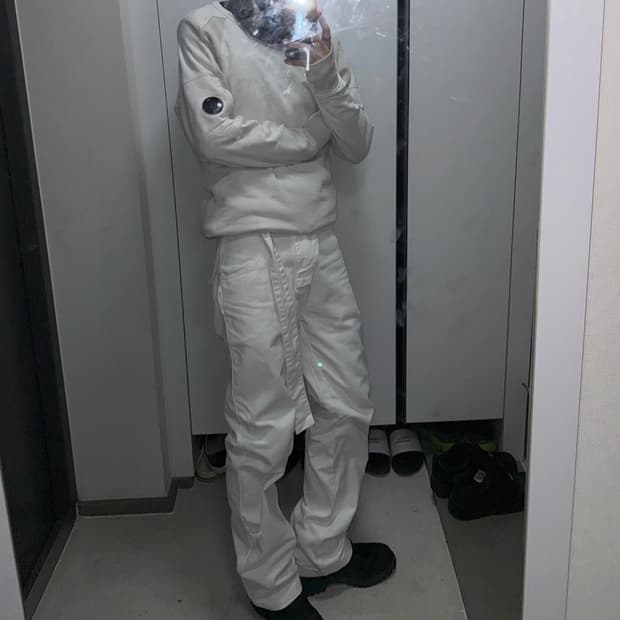 플라스틱 프로덕트 팬츠 화이트 s
