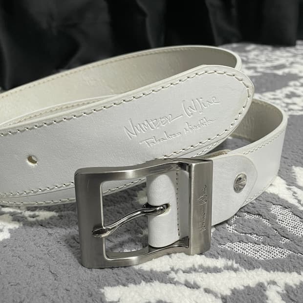 Number (N)ine White Leather Belt
