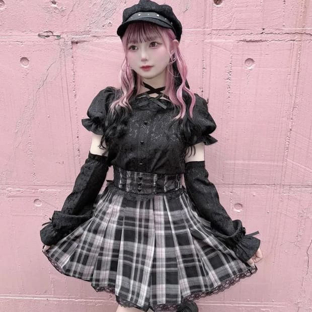 Avail majoretty 아베일 마죠리티 마키쨩 셋업 블라우스 스커트