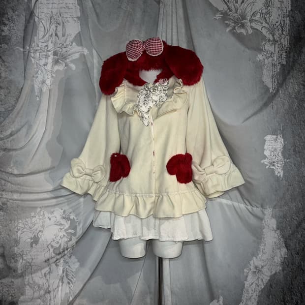 디어마이러브 디마럽 산리오 콜라보 마이멜로디 화이트 러블리 히메 코트