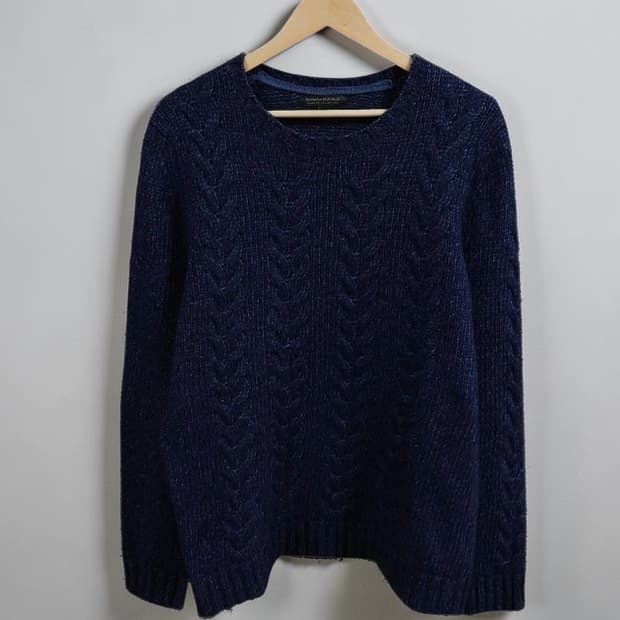 105 Banana Republic 바나나리퍼블릭 케이블 니트 네이비