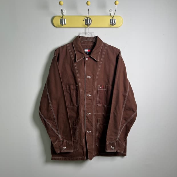 타미힐피거 타미진스 브라운 워크 자켓 M