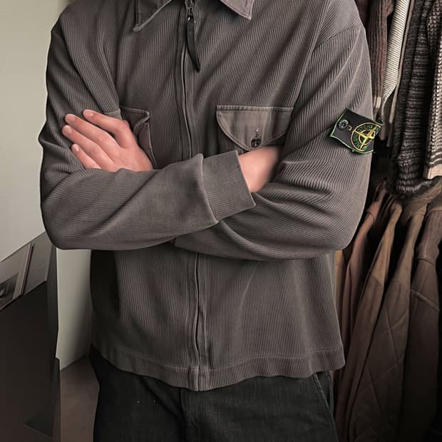 00SS 스톤아일랜드 립 니트 오버 셔츠 아카이브