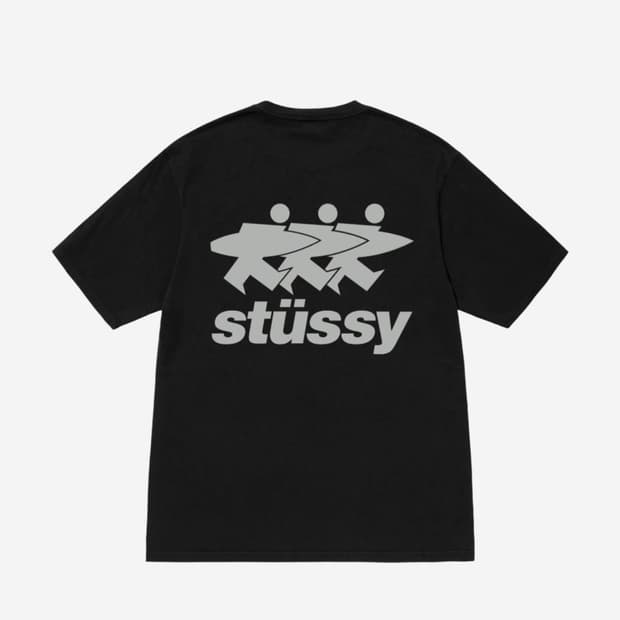 스투시 서프워크 피그먼트 다이드 반팔 티셔츠 블랙 XXL 2XL