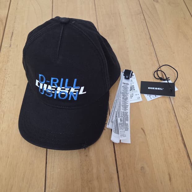 디젤 모자 블랙 캡 빈티지 DIESEL