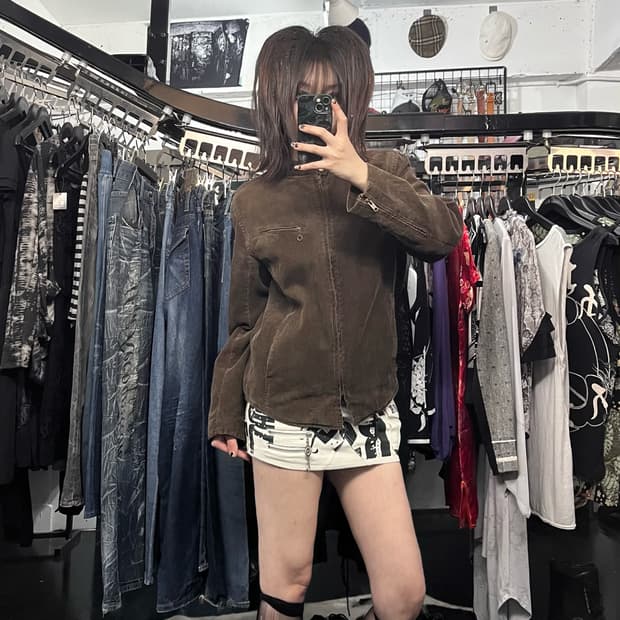 브라운 코듀로이 자켓