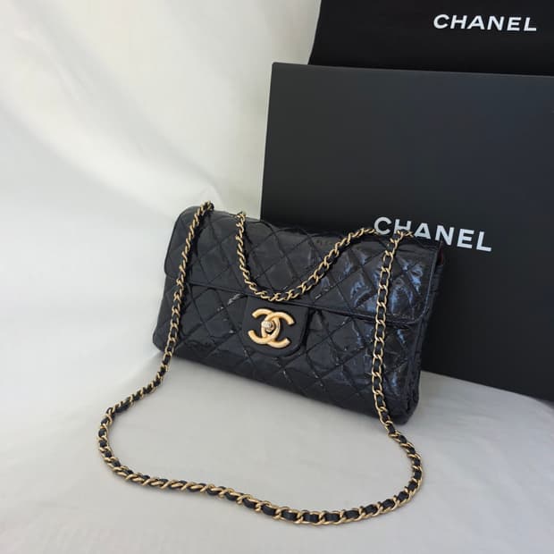[정품 CHANEL] 샤넬 아코디언 숄더백 크로스백 네이비