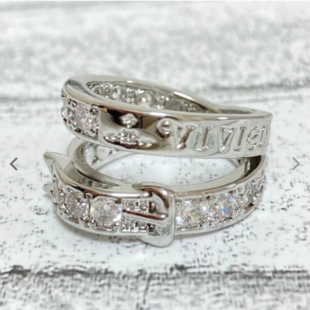 비비안웨스트우드 아카이브 크리스탈 큐빅 벨트링 반지(새상품)