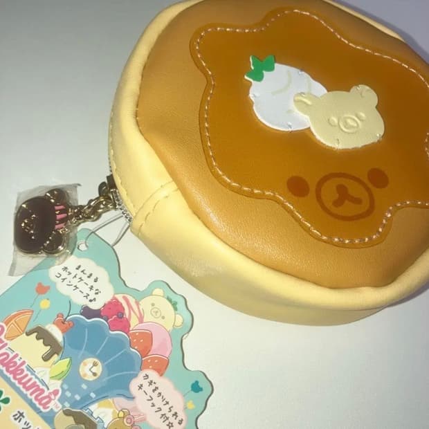 리락쿠마 팬케이크 키링 원형 파우치 산엑스