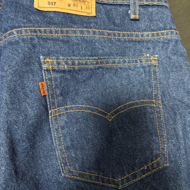 90s 리바이스 빈티지 오렌지탭 517 W40 L30 부츠컷