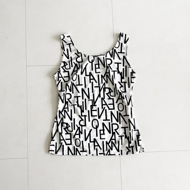 letter print tank top