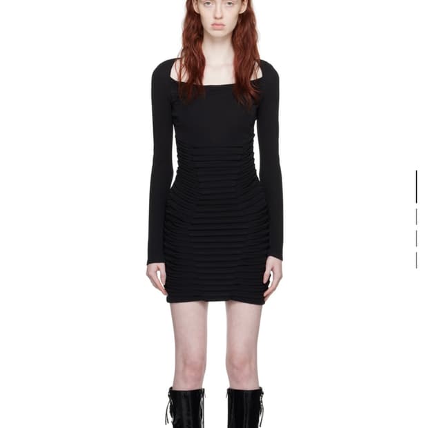 디온리 dion lee 블랙 벤트럴 미니 드레스