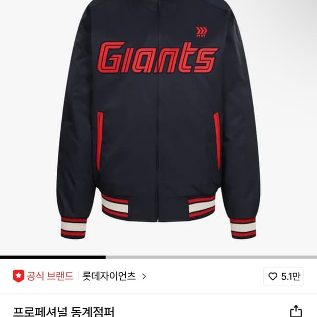 롯데자이언츠 동계 점퍼