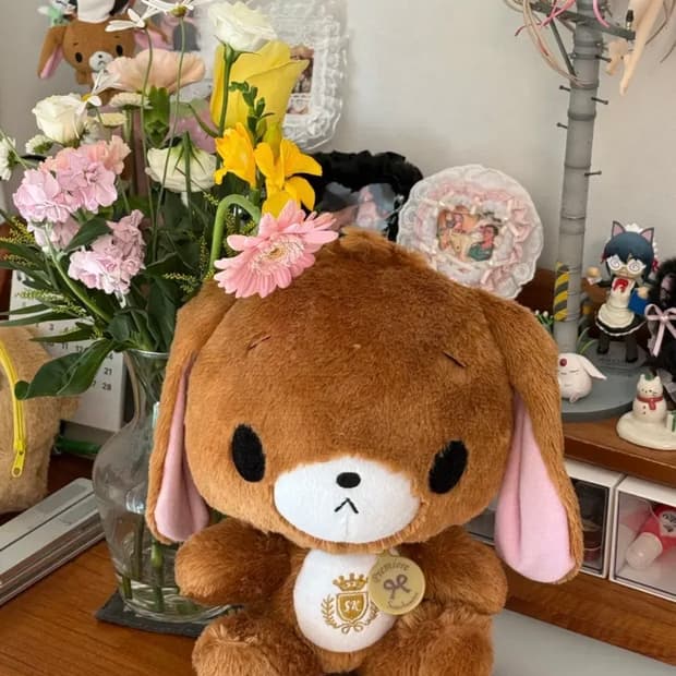 깜짝할인)고전산리오 슈가바니즈 쿠로우사 인형