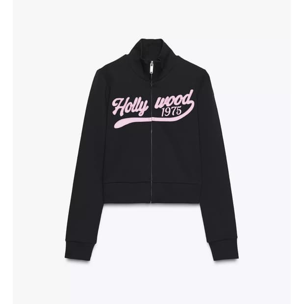 자라 텍스트 지퍼 스웨트셔츠 s