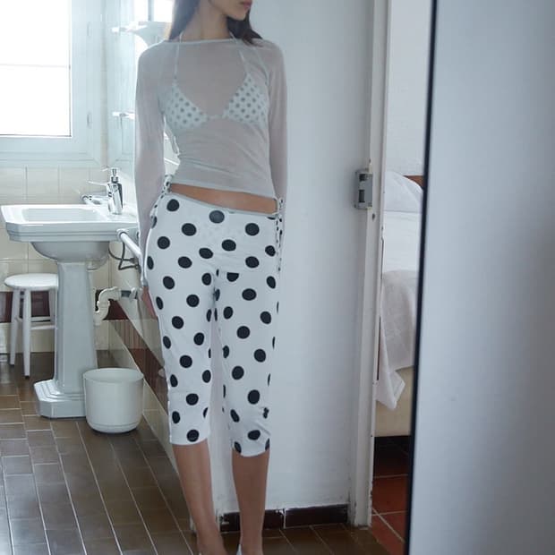 팔로마울 도트 카프리 팬츠 쇼츠 s 