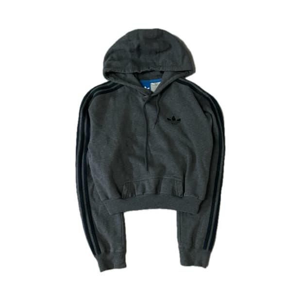 아디다스 크롭 불꽃 후드티 