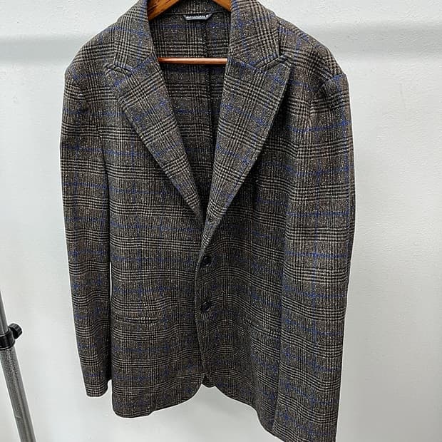 95) 다니엘알레산드리니 브라운 체크자켓 