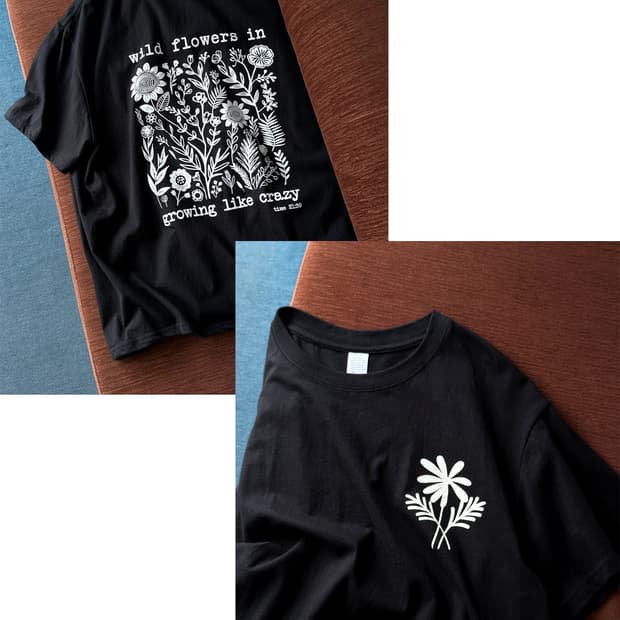 Design graphic printing tubular t-shirt
