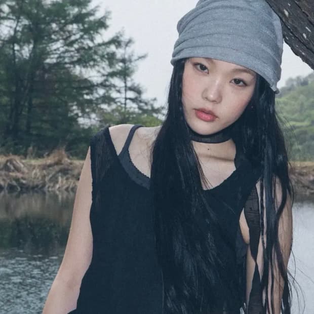 뚜오미오 오버사이즈 글리터 비니 그레이