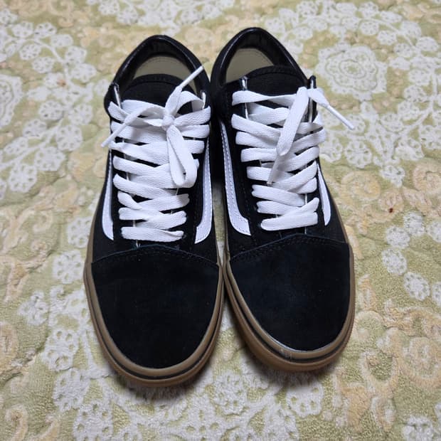 반스 올드스쿨 블랙 검솔 스니커즈245