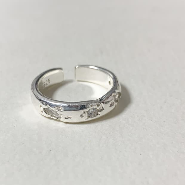 925실버 큐빅오픈은반지