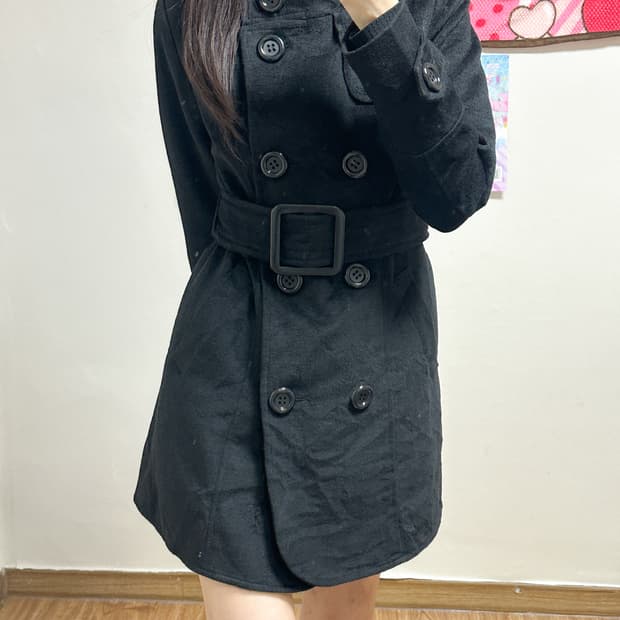 빈티지 벨트 오네갸루 블랙 코트 달천깔 히메갸루 공겜여주 로걀 긱시크