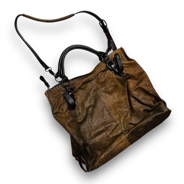 Henry Beguelin contrast leather Bag
