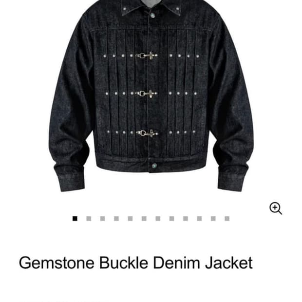 ANTIDOTE gemstone buckle denim jacket