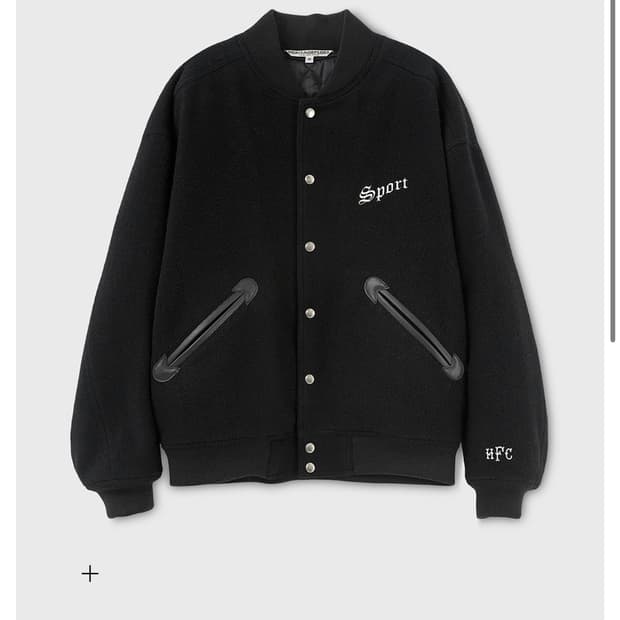 헤리티지플로스 Sport 울 바시티 자켓 블랙