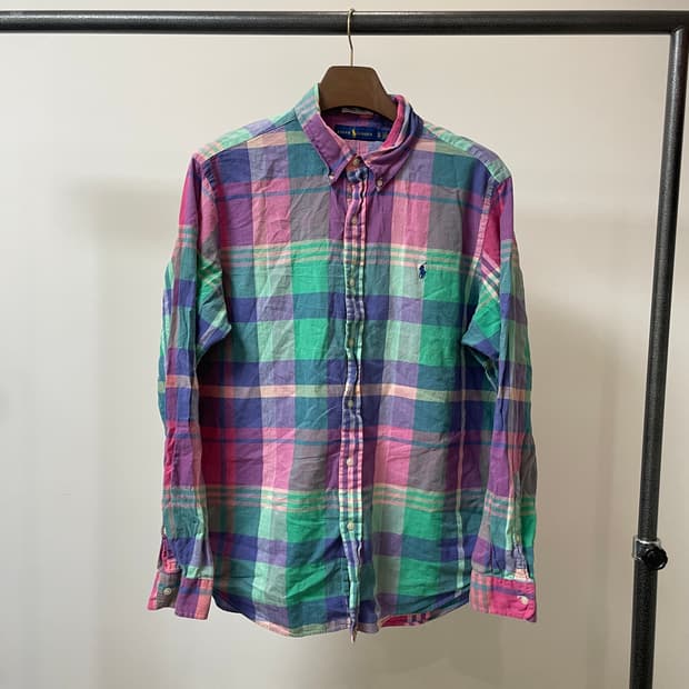 (XL) 폴로 랄프로렌 마드라스 체크 셔츠