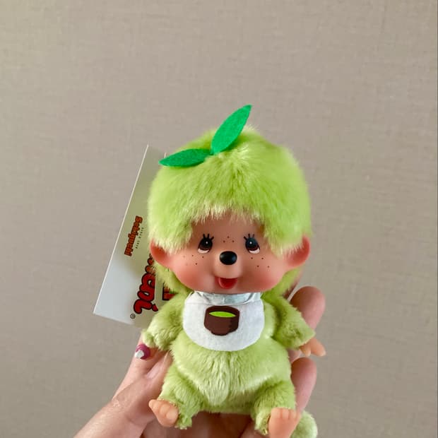 일본 녹차 몬치치 키링 인형