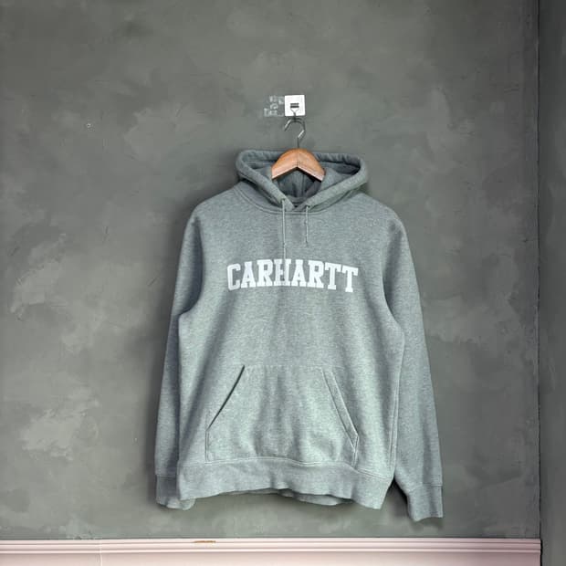 칼하트 빅로고 후드 그레이