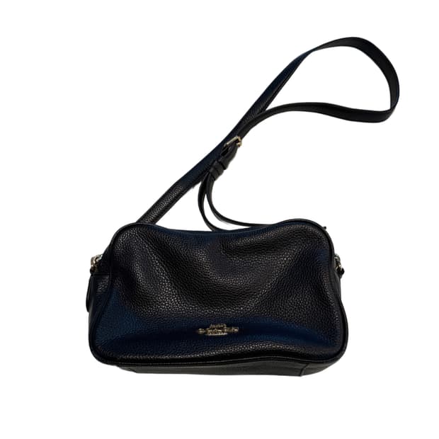 코치 제슬린 페블 가죽 카메라백(블랙/금장)