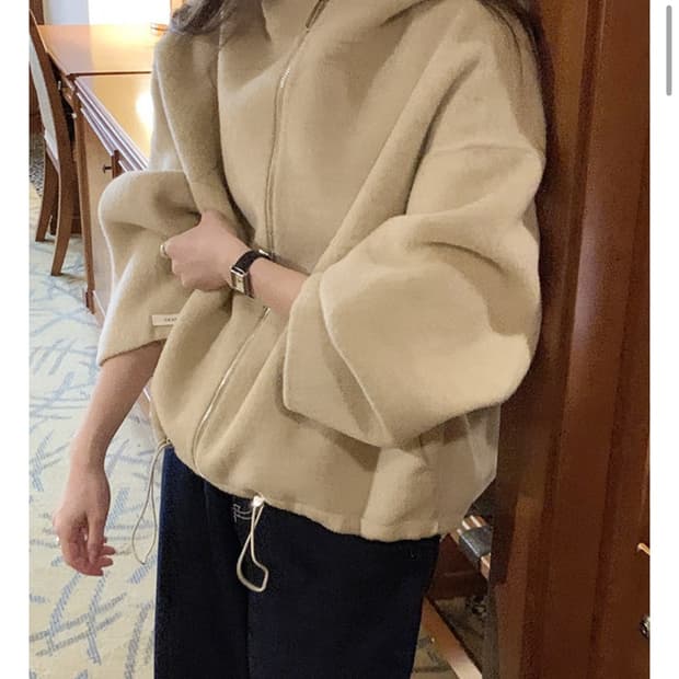 후드 스트링 핸드메이드 자켓 점퍼