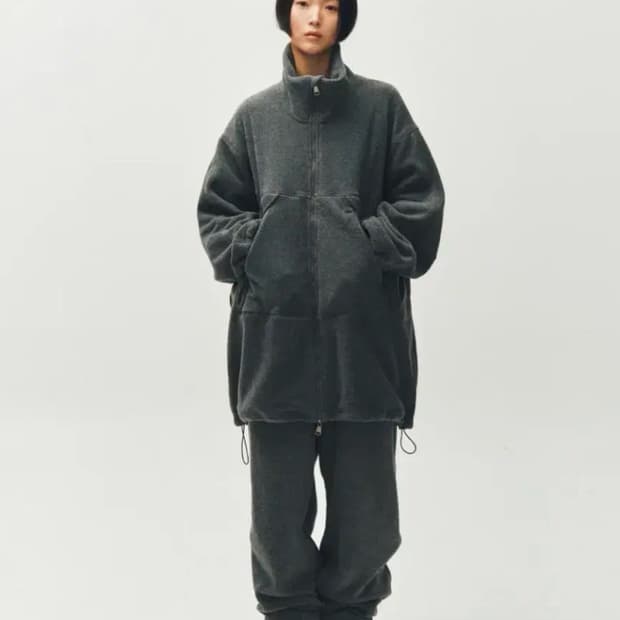 (구해요) 플리즈프로젝트 플리스 사파리 자켓, 조거 셋업