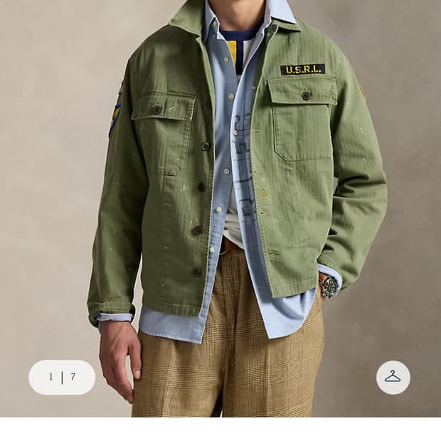 폴로 랄프로렌 릴렉스핏 헤링본 트윌 워크셔츠