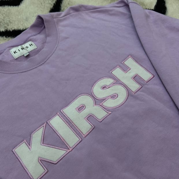 [1]키르시 빅로고 오버핏 맨투맨/기모/라벤더