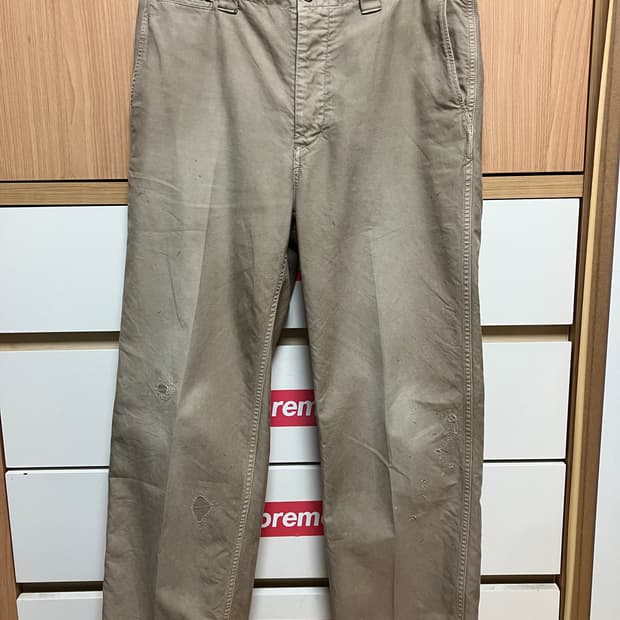 [2] 24aw 비즈빔 와이드치노 크래쉬 베이지