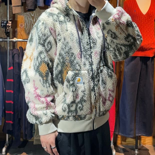 L 칼하트 WIP 프렌티스 사이프러스 바루 자카드 후디 플리스