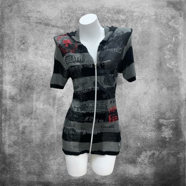 punk hood zip up