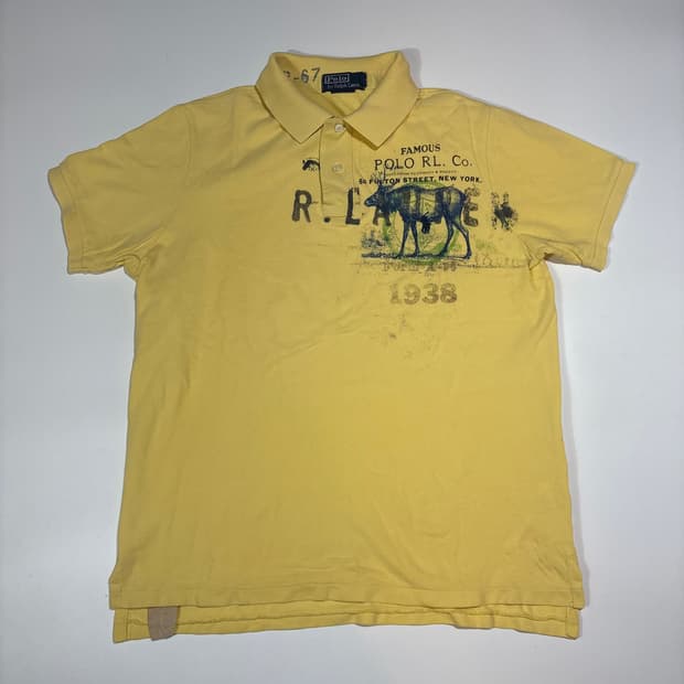 폴로랄프로렌 옐로우 그래픽 카라티