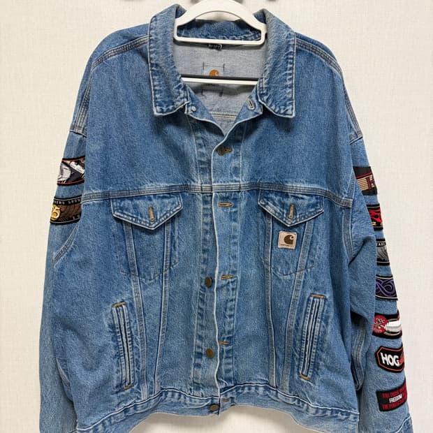 칼하트 패치 청자켓