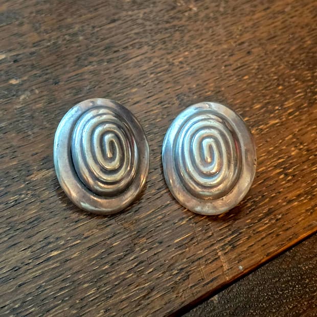 🇺🇸빈티지 모더니스트 스파이럴 클립온 귀걸이